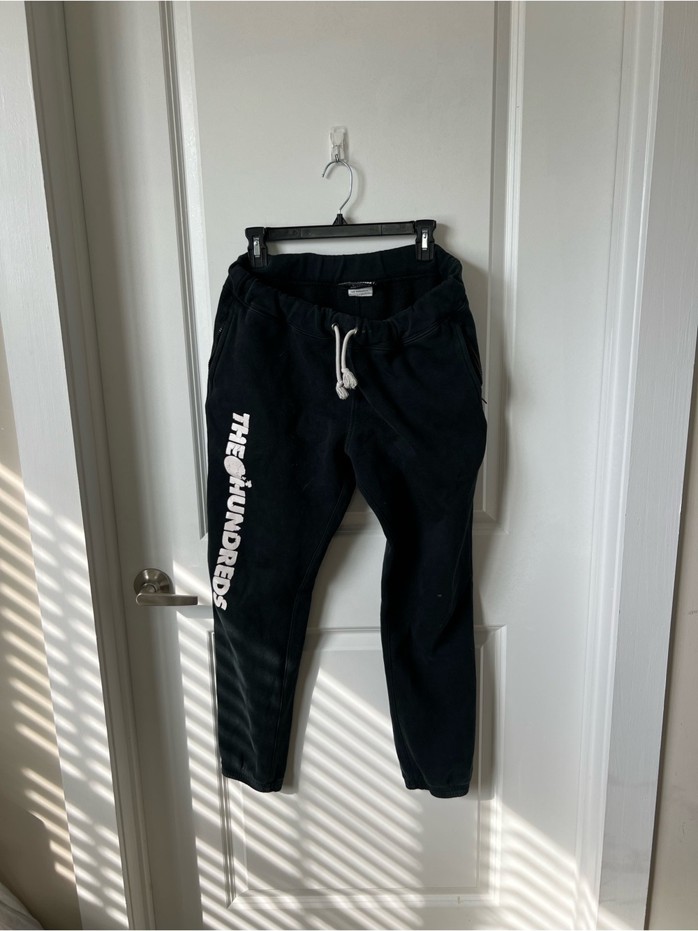 The Hundreds Black Sweatpants with White Logo